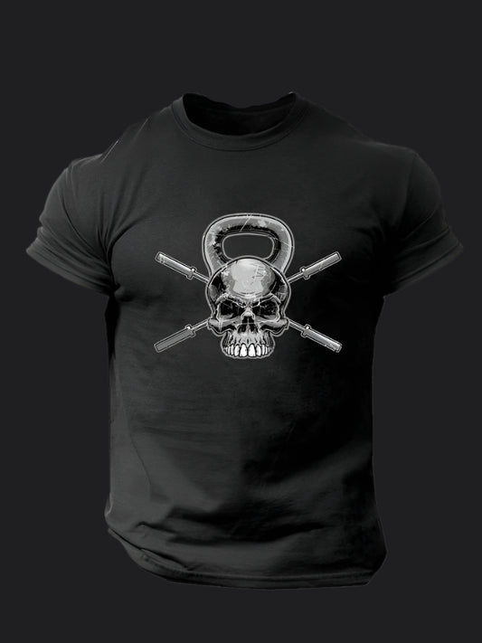 Kettlebell Crossed Barbells GymT-shirt